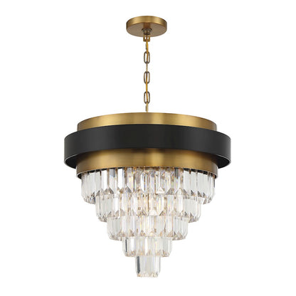 4 Light Chandelier, Black