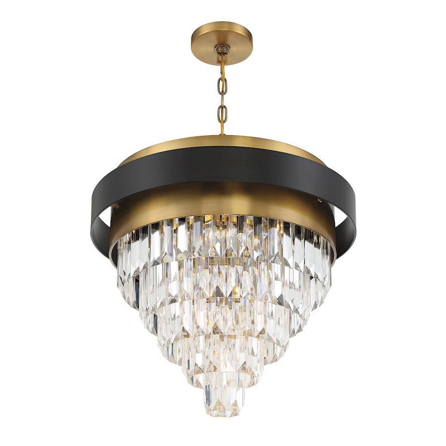 4 Light Chandelier, Black