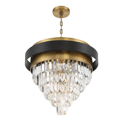 4 Light Chandelier, Black