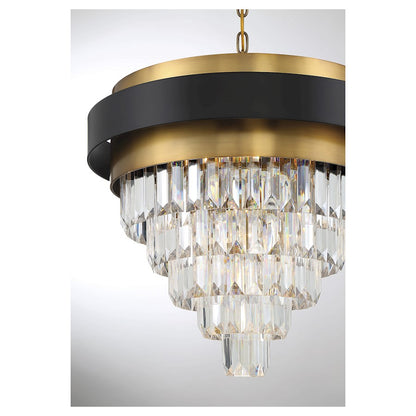 4 Light Chandelier, Black