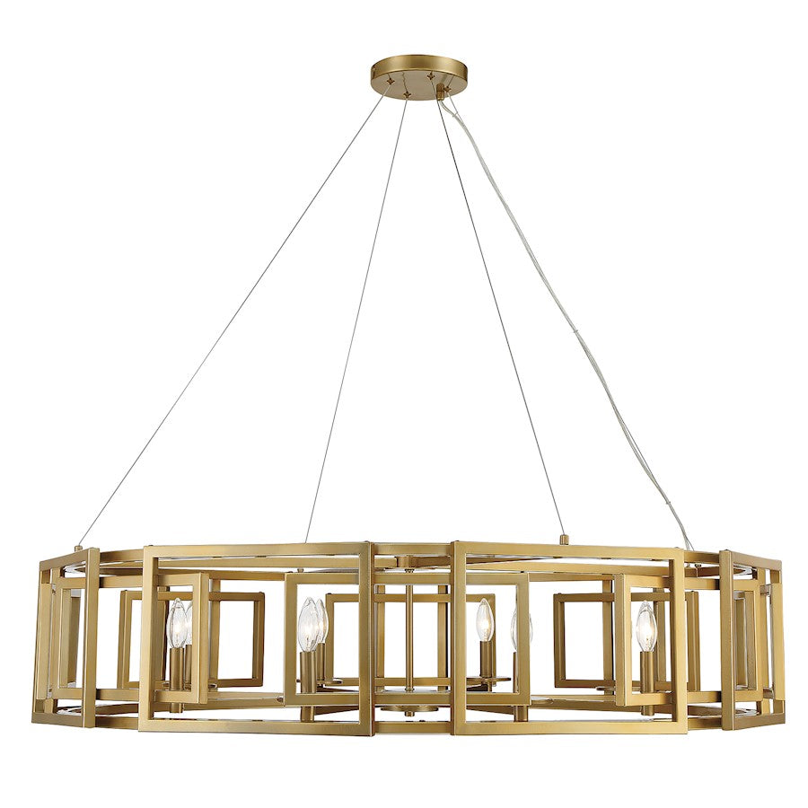 8-Light Chandelier, Matte Black