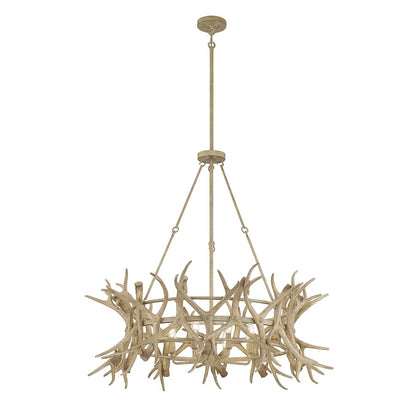 8 Light Chandelier, Natural Antler