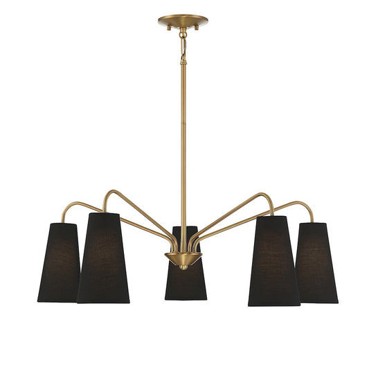 Edgewood 5-Light Chandelier, Warm Brass