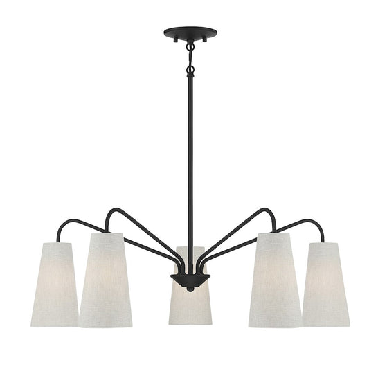 Edgewood 5-Light Chandelier, Matte Black