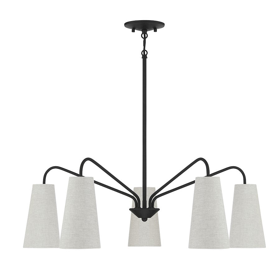 Edgewood 5-Light Chandelier, Matte Black