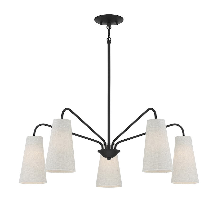 Edgewood 5-Light Chandelier, Matte Black