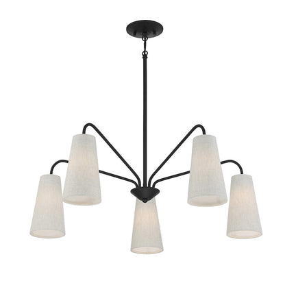 Edgewood 5-Light Chandelier, Matte Black