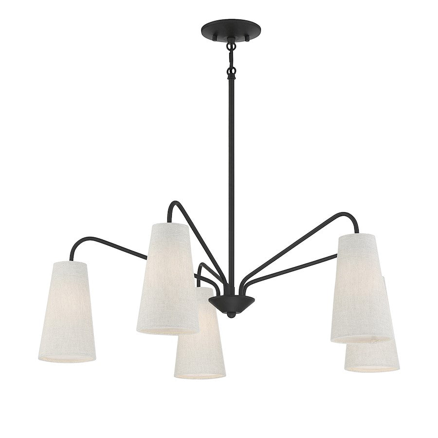 Edgewood 5-Light Chandelier, Matte Black