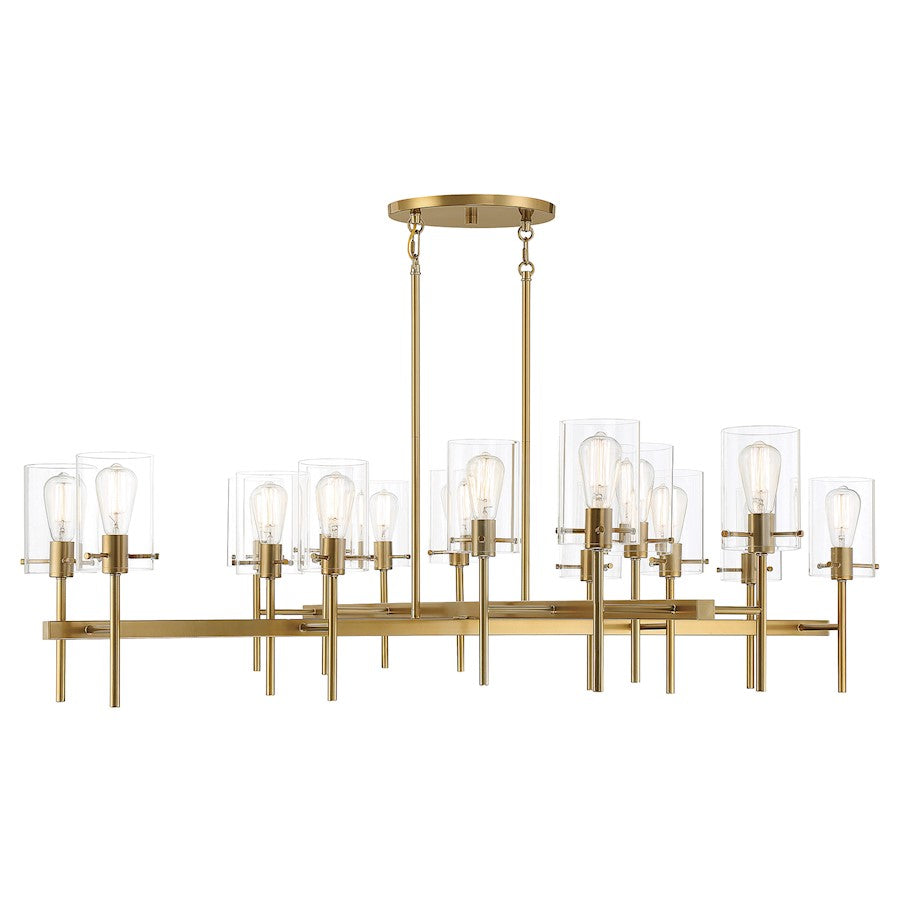 Savoy House Vista 16-Light Chandelier, Burnished Brass - 1-1800-16-171