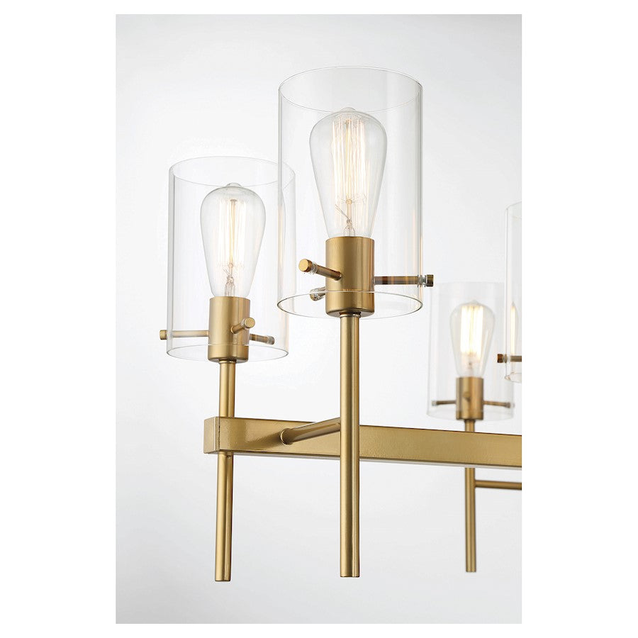 16 Light Chandelier, Burnished Brass