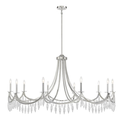 Savoy House Kameron 10-Light Chandelier, Polished Nickel - 1-1805-10-109