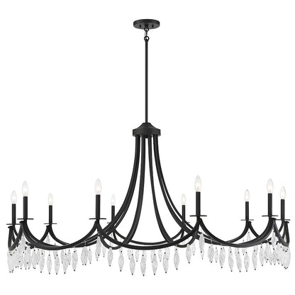 Savoy House Kameron 10-Light Chandelier, Matte Black - 1-1805-10-89