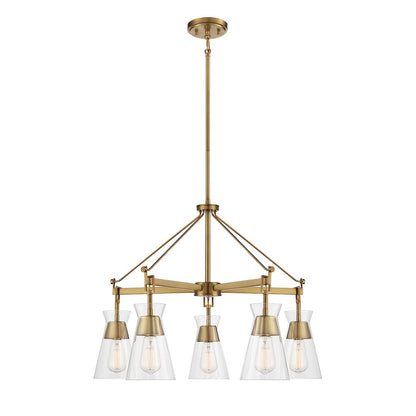 Savoy House Lakewood 5-Light Chandelier, Warm Brass - 1-1832-5-322