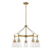 Savoy House Lakewood 5-Light Chandelier, Warm Brass - 1-1832-5-322