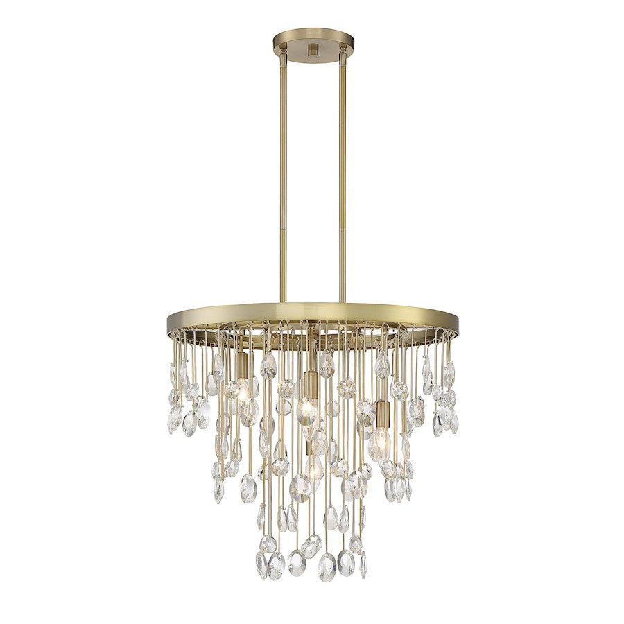 4-Light Chandelier, Noble Brass