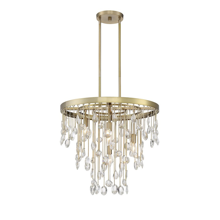 4-Light Chandelier, Noble Brass