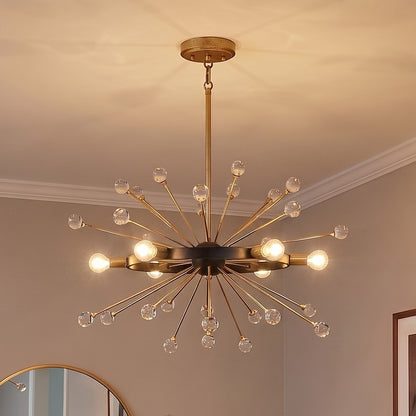 6 Light Chandelier, Como Black