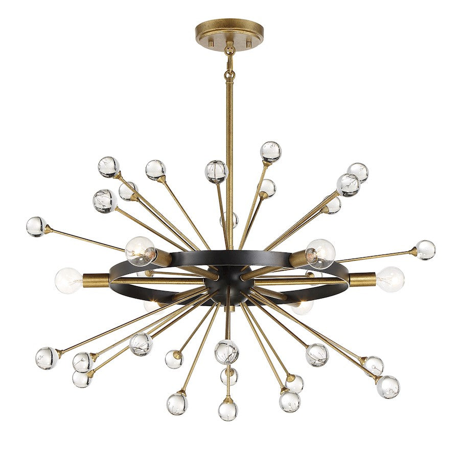 6 Light Chandelier, Como Black