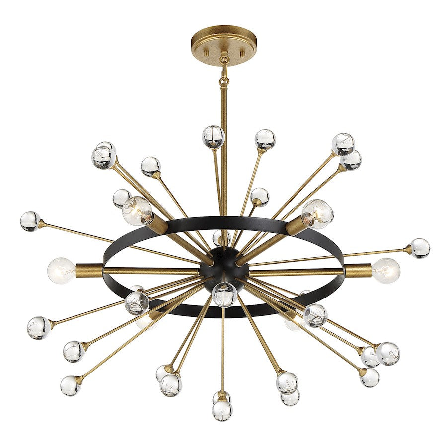6 Light Chandelier, Como Black