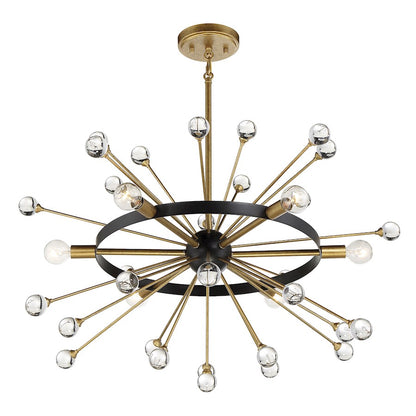 6 Light Chandelier, Como Black