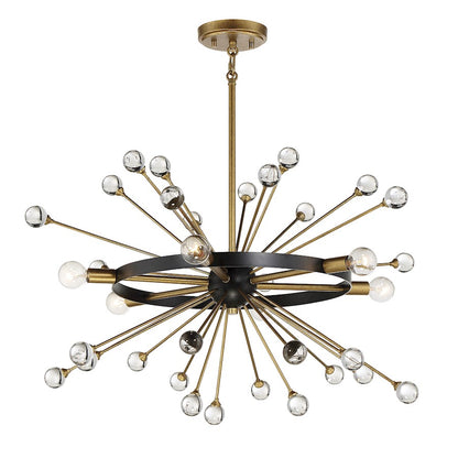 6 Light Chandelier, Como Black