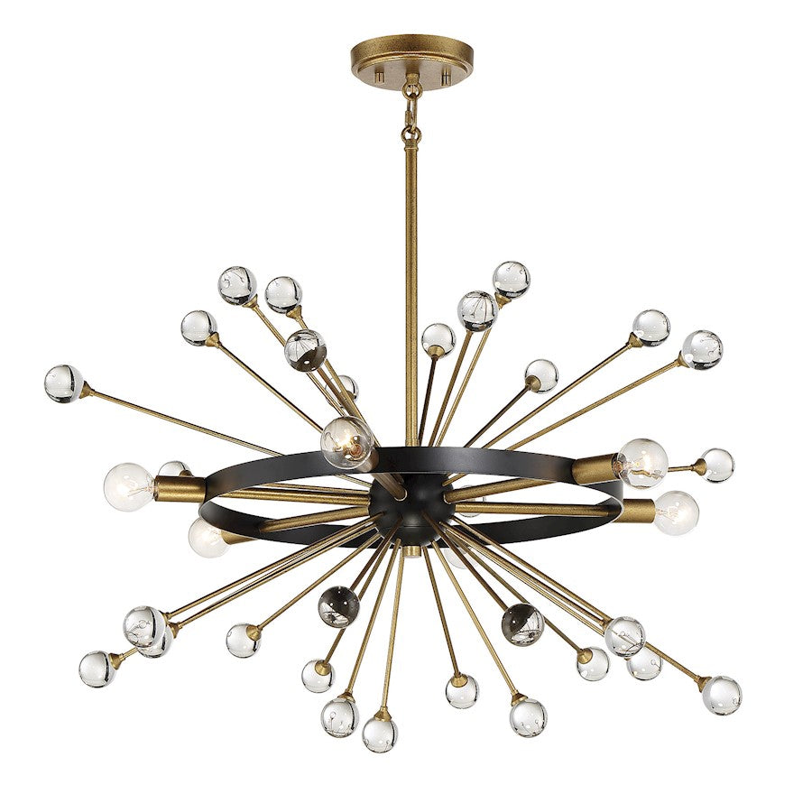 6 Light Chandelier, Como Black