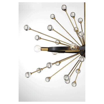 6 Light Oval Chandelier, Como Black