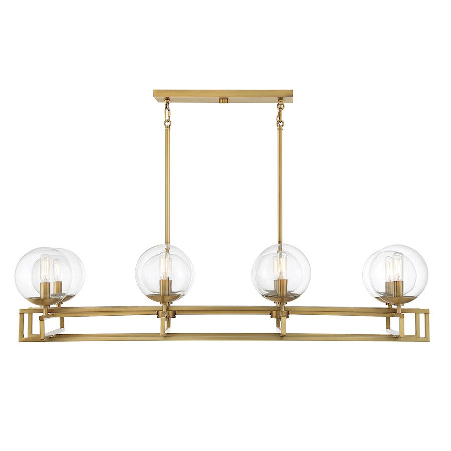 8 Light Linear Chandelier