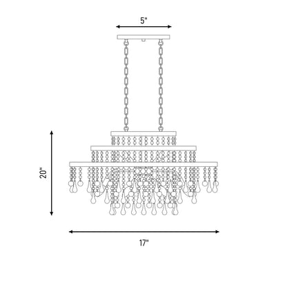 10 Light Oval Chandelier, Warm Brass