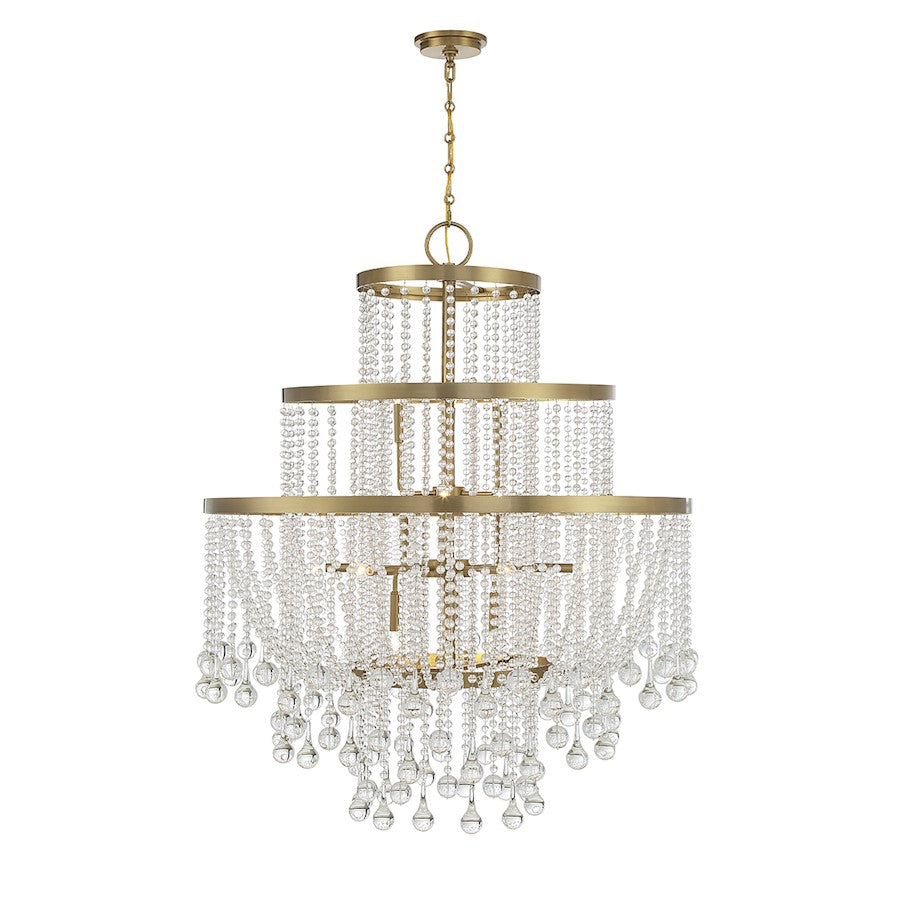 15 Light Chandelier, Matte Black