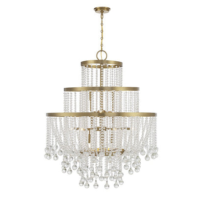 15 Light Chandelier, Matte Black