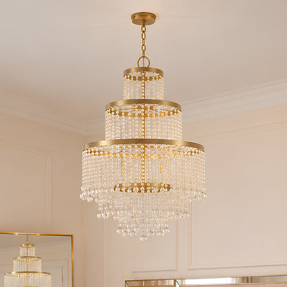 15 Light Chandelier, Matte Black