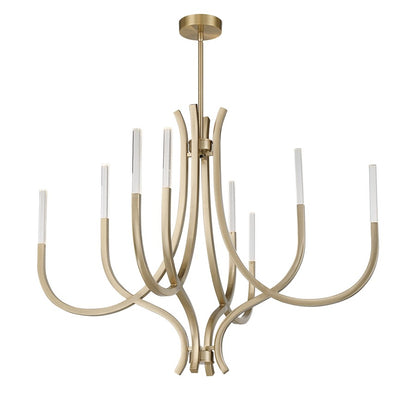 Savoy House Bradford 8Lt Chandelier, Brass/Clear, Noble Brass
