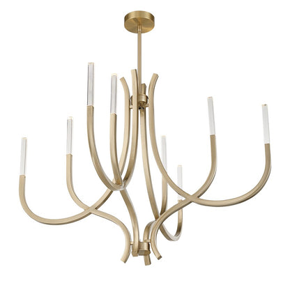 Savoy House Bradford 8Lt Chandelier, Brass/Clear, Noble Brass