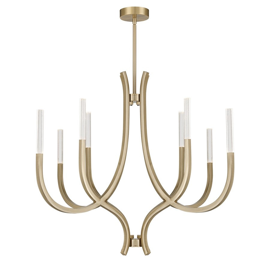 Savoy House Bradford 8Lt Chandelier, Brass/Clear, Noble Brass