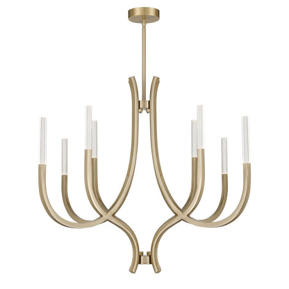 Savoy House Bradford 8Lt Chandelier, Brass/Clear, Noble Brass