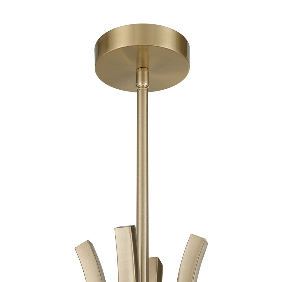 Savoy House Bradford 8Lt Chandelier, Brass/Clear, Noble Brass