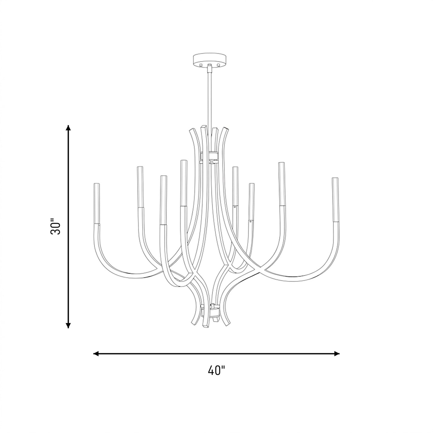 Savoy House Bradford 8Lt Chandelier, Bronze/Clear