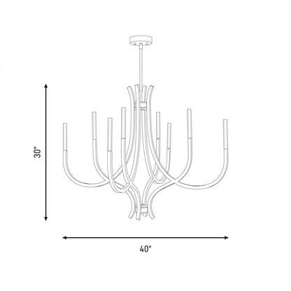 Savoy House Bradford 8Lt Chandelier, Bronze/Clear