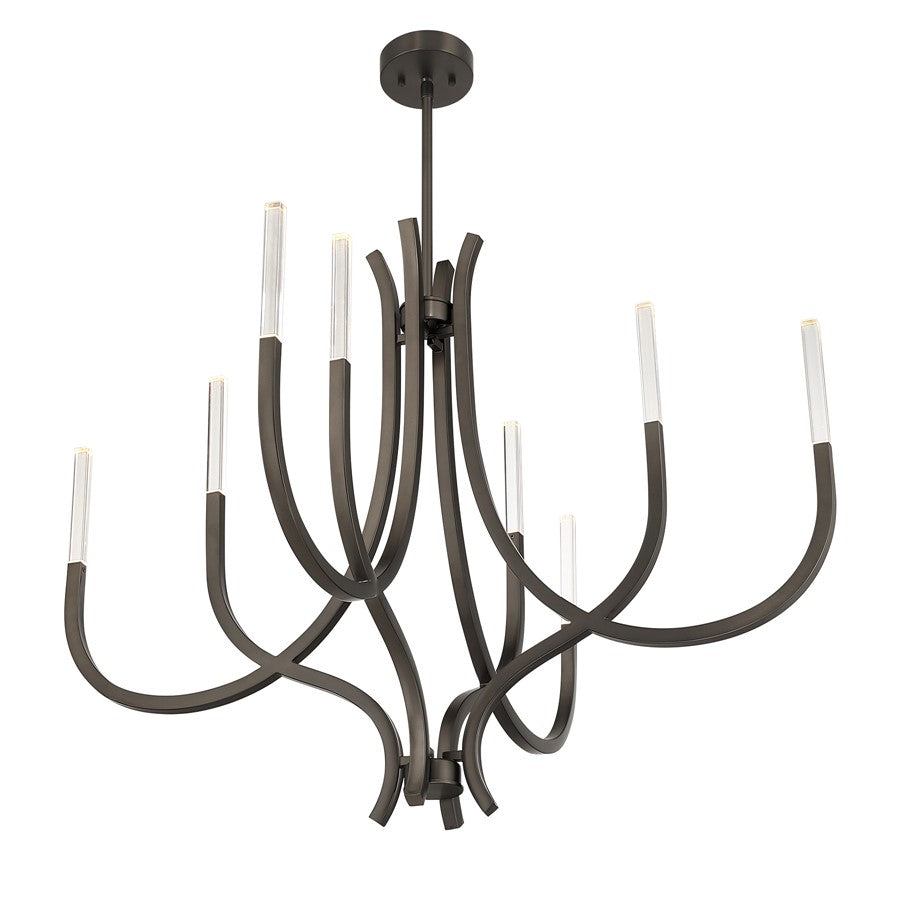 Savoy House Bradford 8Lt Chandelier, Bronze/Clear