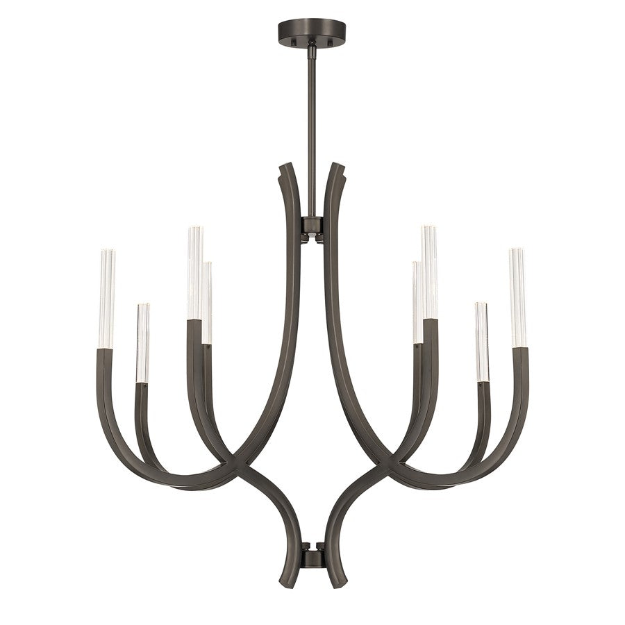 Savoy House Bradford 8Lt Chandelier, Bronze/Clear