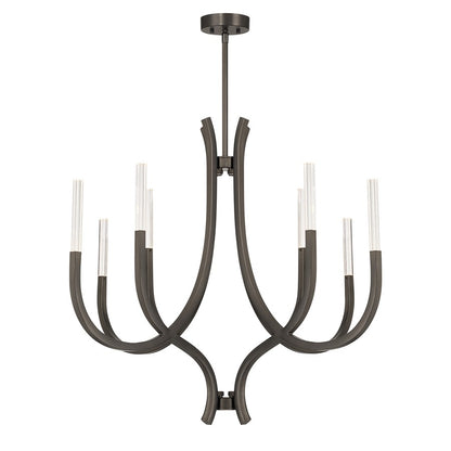 Savoy House Bradford 8Lt Chandelier, Bronze/Clear