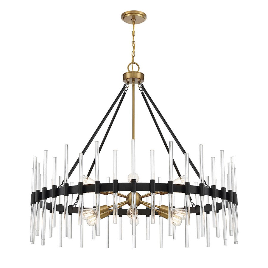 15 Light Chandelier, Warm Brass