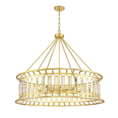 10 Light Chandelier, True Gold