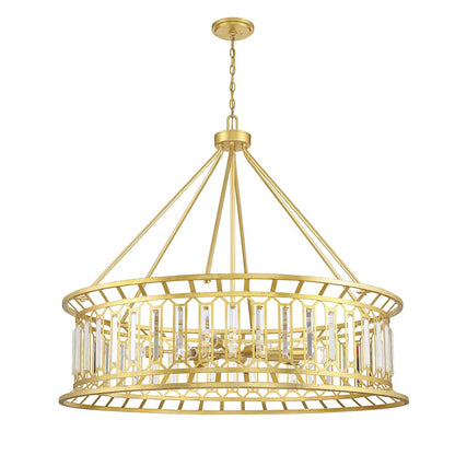 10 Light Chandelier, True Gold