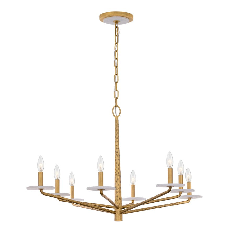 Savoy House Judi 8 Lt Chandelier, Distressed Gold