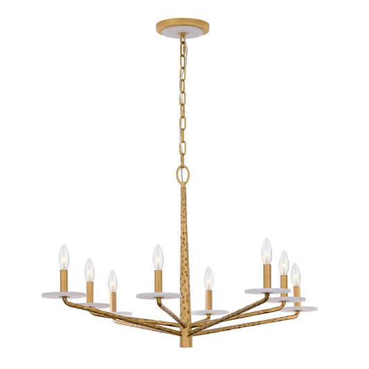 Savoy House Judi 8 Lt Chandelier, Distressed Gold