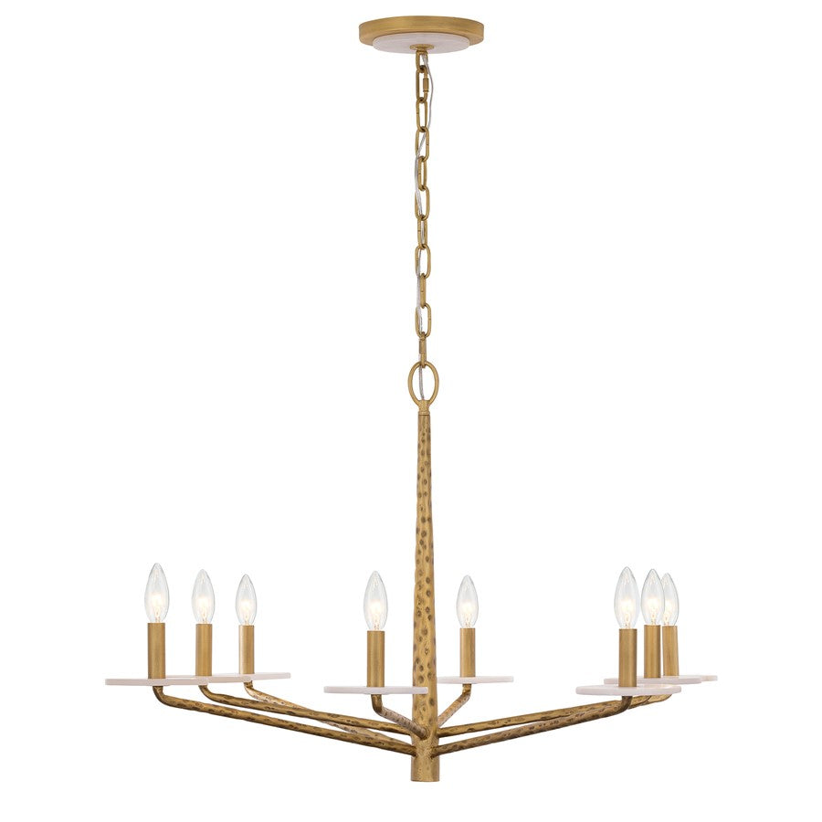 Savoy House Judi 8 Lt Chandelier, Distressed Gold