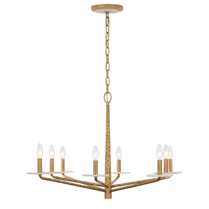 Savoy House Judi 8 Lt Chandelier, Distressed Gold