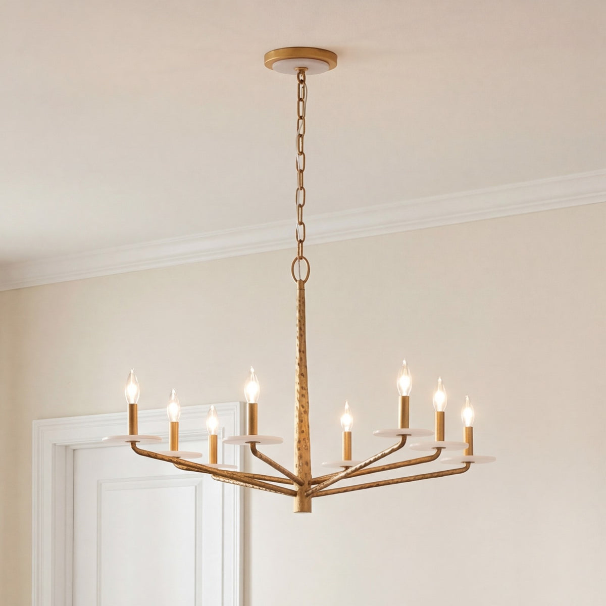 Savoy House Judi 8 Lt Chandelier, Distressed Gold